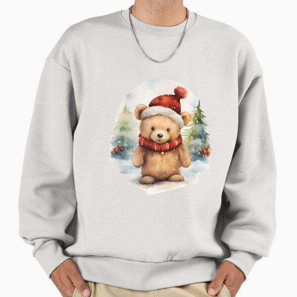 "Cute Bear Watercolor painting" Premium Oversized Sweatshirt for Sale by MAVRAM