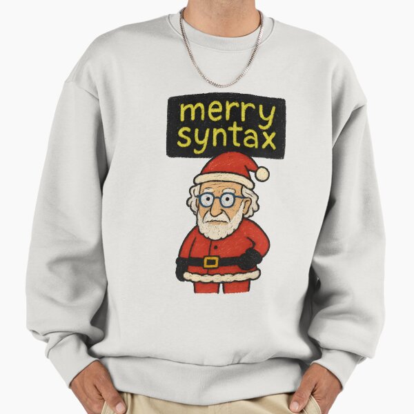 "Merry Syntax Chrismas – Noam Chomsky Santa" Premium Oversized Sweatshirt for Sale by annadalessandro