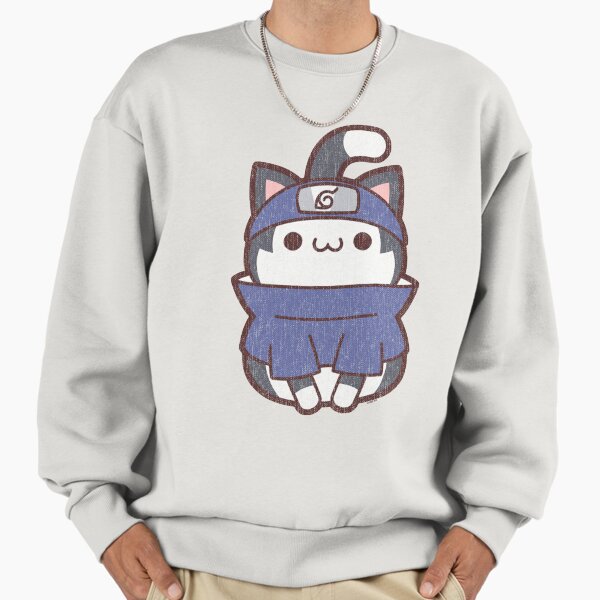 "Nyaruto Cute Sasuke Uchiha Distressed Big Chest Portrait" Premium Oversized Sweatshirt for Sale by FifthSun