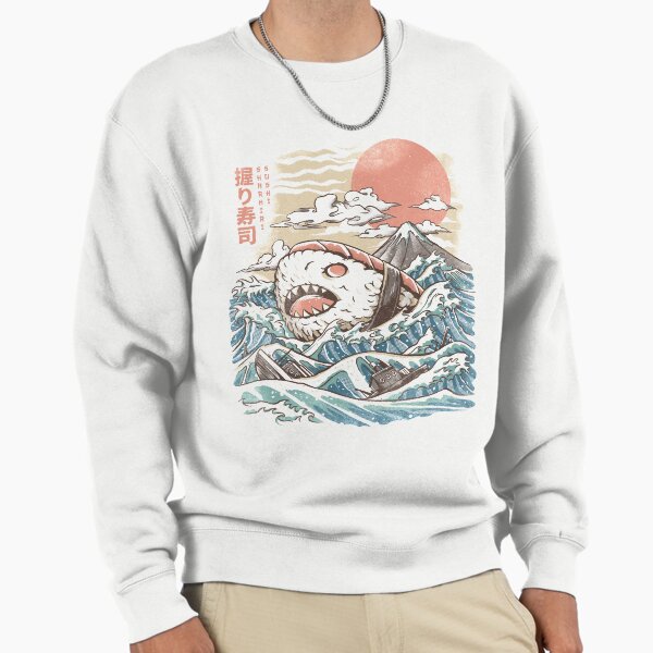 "Sharkiri Sushi" Pullover Sweatshirt for Sale by ilustrata
