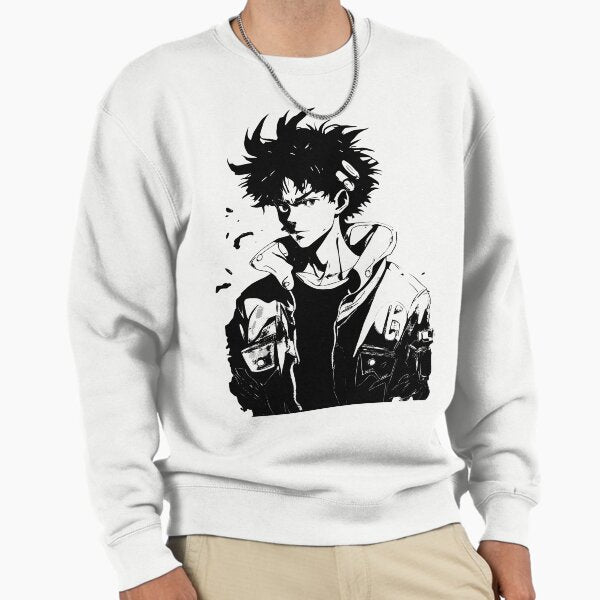 "Retro Anime Boy - Vector Design" Pullover Sweatshirt by creaciones02