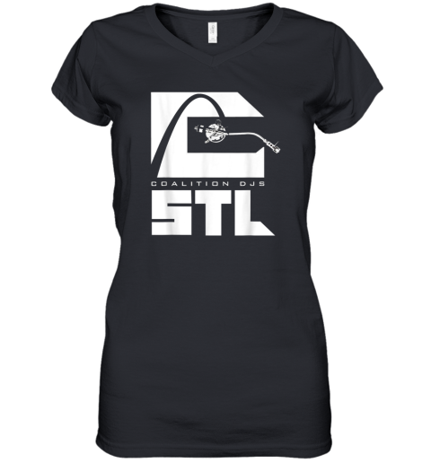 Coalition Djs Stl May Day 4 Women039S V Neck T Shirt