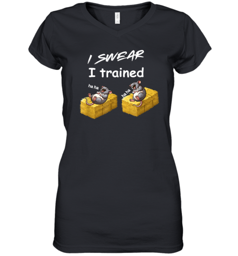 Barn Hunt I Swear I Trained Two Laughing Rats Women039S V Neck T Shirt