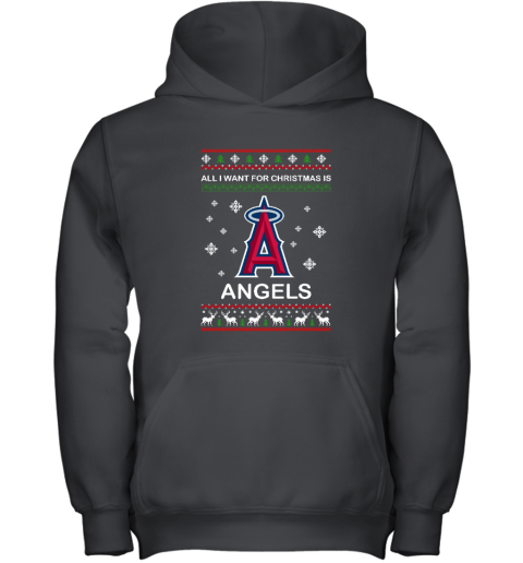All I Want For Christmas Is Angels Xmas Youth Hoodie