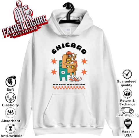 Chicago Hot Dog Mascot Take Me Out To The Ballgame Hoodie