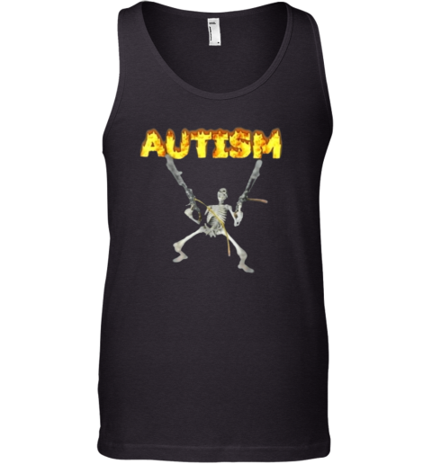 Autism Skeleton Meme Tank Top