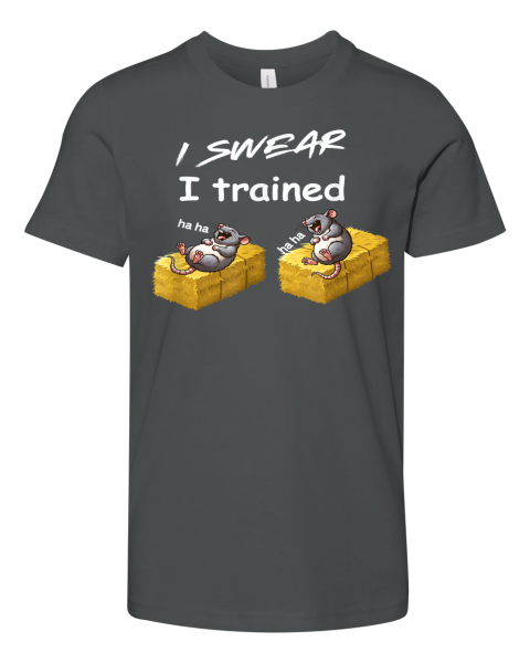 Barn Hunt I Swear I Trained Two Laughing Rats Premium Youth T Shirt
