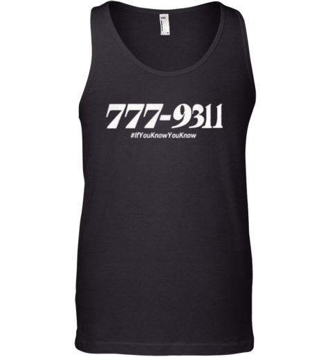 777 931 If You Know You Know Tank Top