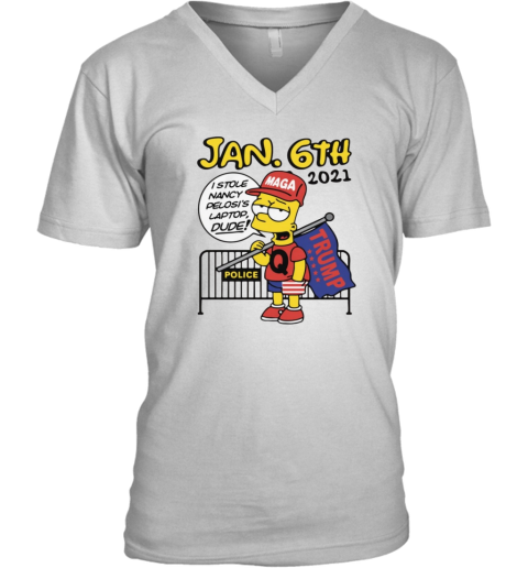 Bootleg Bart Jan 6Th 2021 V Neck T Shirt