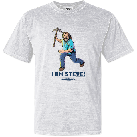 A Minecraft Movie I Am Steve Wielding Stone Pickaxe Dyed Heavyweight T Shirt