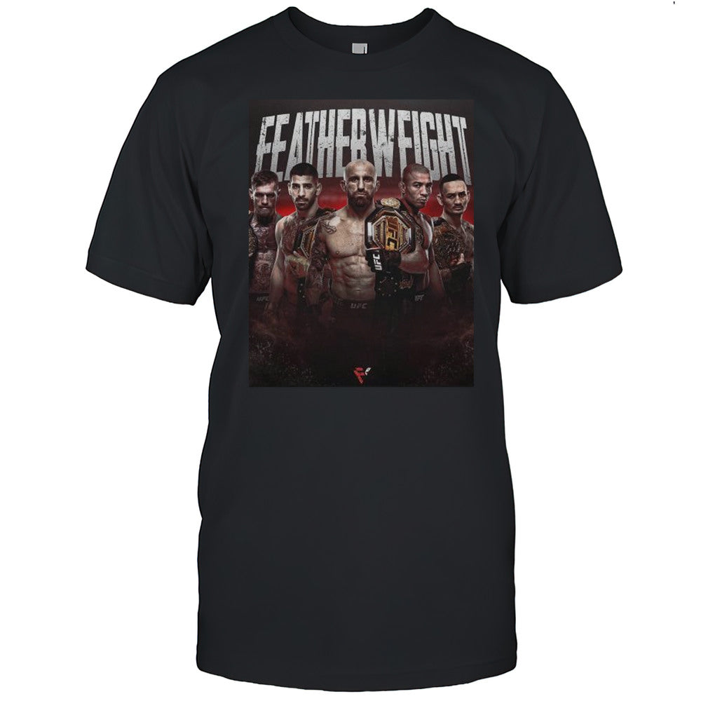 The Five Kings Of Featherweight UFC Ilia Topuria Alexander Volkanovski Jos Aldo Max Holloway 2025 T shirt