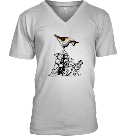 Bjork Human Behaviour Raising The Gay Pride Bear Flag V Neck T Shirt