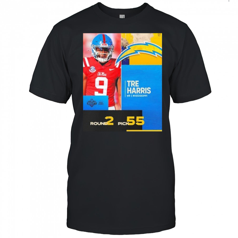Tre Harris Los Angeles Chargers Pick 2025 Nfl Draft T Shirt