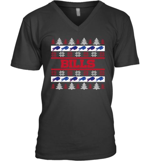 Buffalo Bills Merry Christmas V Neck T Shirt