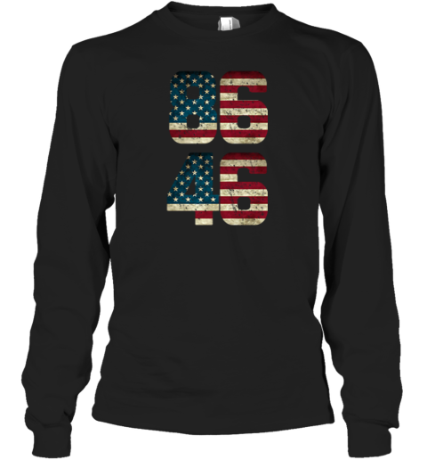8646 American Flag Anti Joe Biden Long Sleeve T Shirt