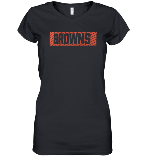 Browns Qb Shedeur Sanders Wearing Browns Women039S V Neck T Shirt