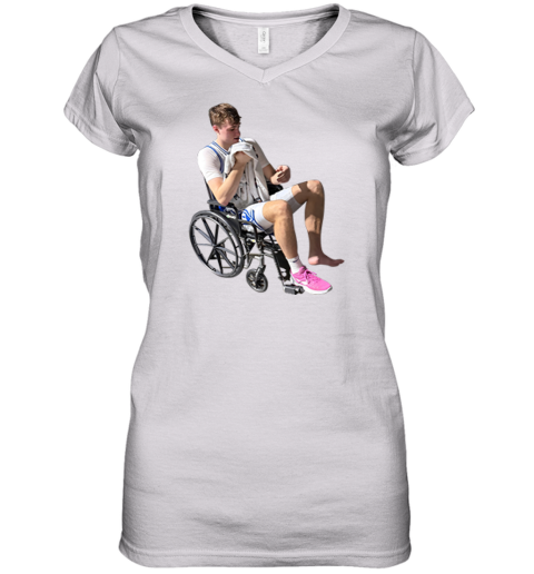 Cooper Flagg In Wheelchair Women039S V Neck T Shirt
