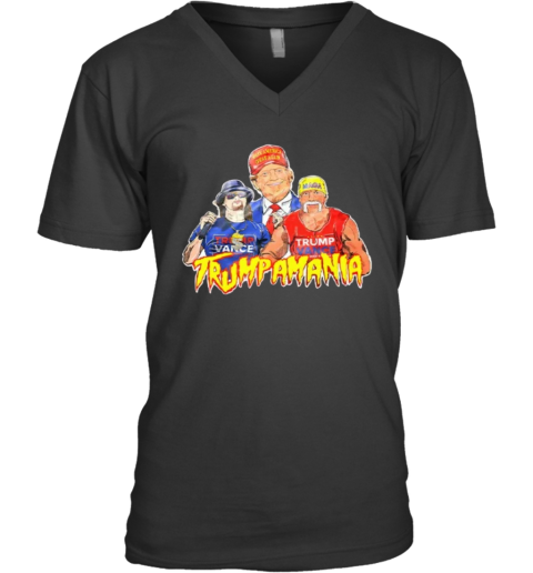 Donald Trump Kidrock Hulkhogan Trumpamania V Neck T Shirt