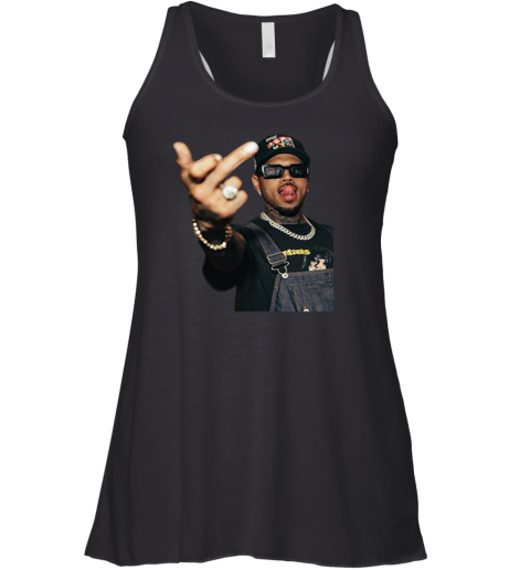 Chris Brown Middle Finger Racerback Tank