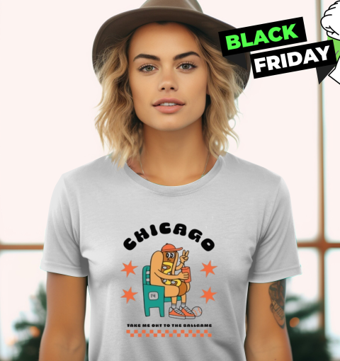 Chicago Hot Dog Mascot Take Me Out To The Ballgame Women039S T Shirt