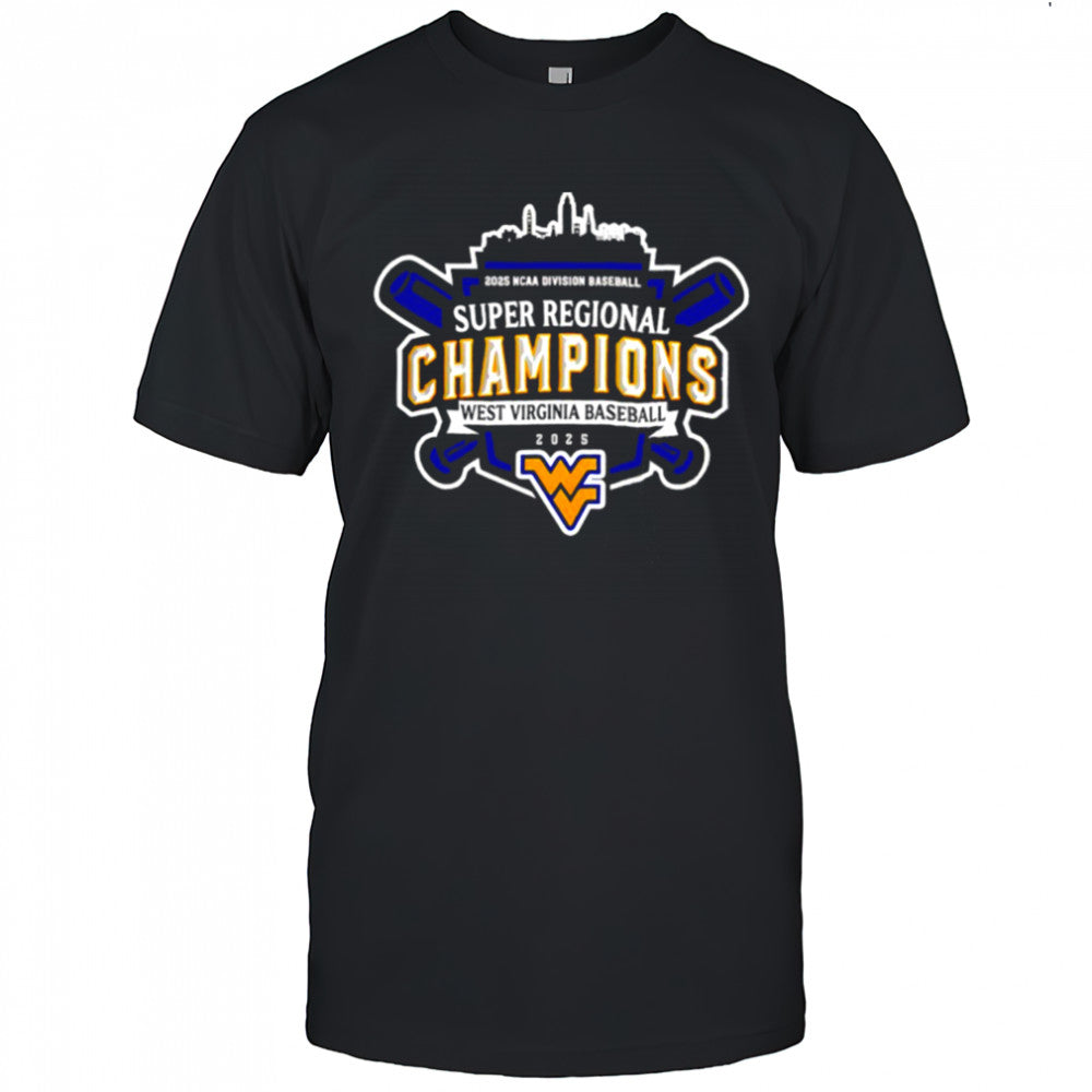 West Virginia Mountaineers 2025 NCAA D1 Super Regionals Champions logo shirt