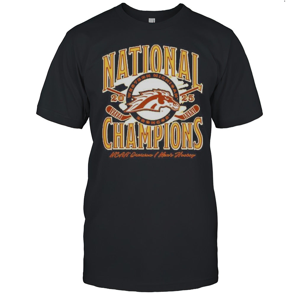 Western Michigan Mens Hockey 2025 National Champions NCAA Division I Mens Hockey Shirt