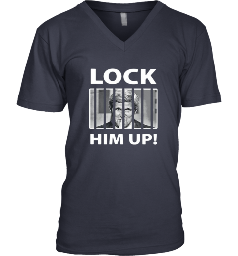 Donald Trump Lock Him Up V Neck T Shirt