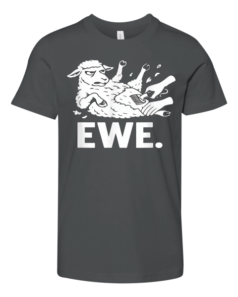 Angry Sheep Ewe Pun Farmer Market Homesteader Premium Youth T Shirt