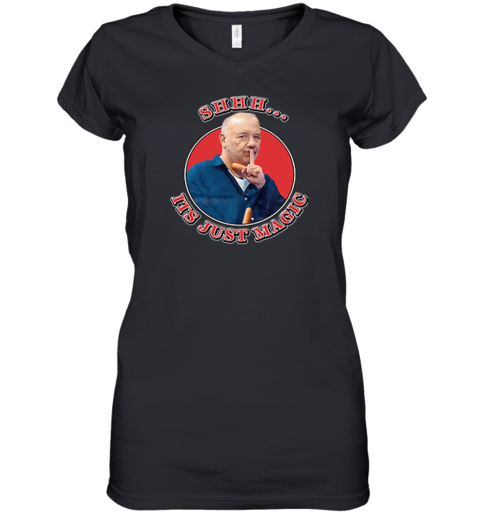 Bob Mortimer Shhh It039S Just Magic Women039S V Neck T Shirt