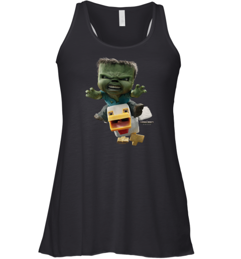 A Minecraft Movie Chicken Jockey Baby Zombie Attack Racerback Tank