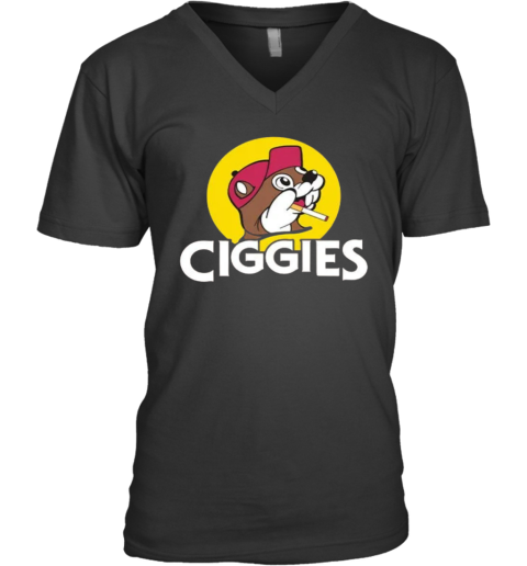 Ciggies Cigarettes V Neck T Shirt