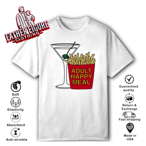 Adult Happy Meal Martini And Fries T Shirt