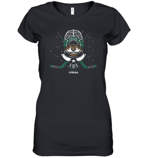 Dlls Otter Dallas Stars Nhl Women039S V Neck T Shirt