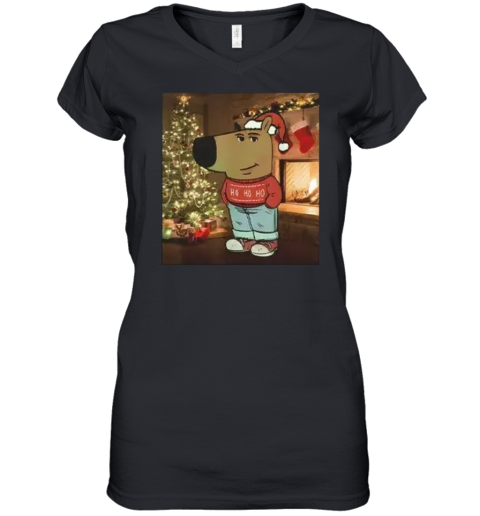 Chill Guy Meme Christmas Costume Women039S V Neck T Shirt